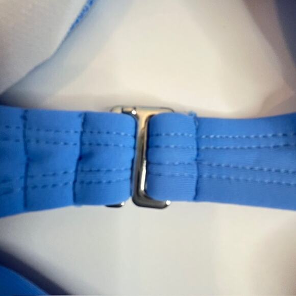 Kiki Rio NEW Blue Solid Knot Front One-piece Swimsuit Sz Small - Picture 8 of 16